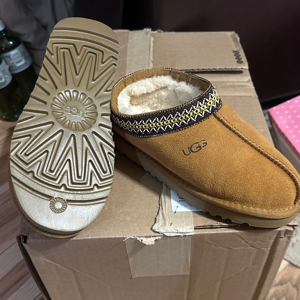 UGG Chestnut Suede Slip-Ons